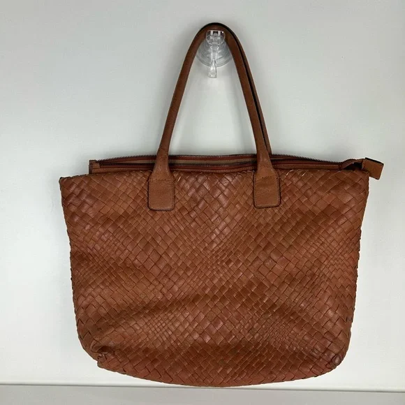 FALOR FRIENZE ITALIAN HANDWOVEN LEATHER WEAVE PURSE - Picture 1 of 15